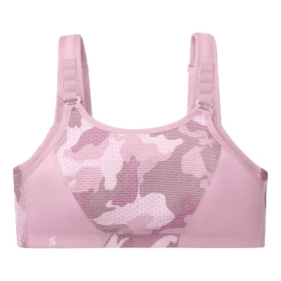 Glamorise Womens Custom Control Sports Wirefree Bra 1166 Pink Camo Print 3 Glamorise Womens Custom Control Sports Wirefree Bra 1166 Pink Camo Print - Image 3