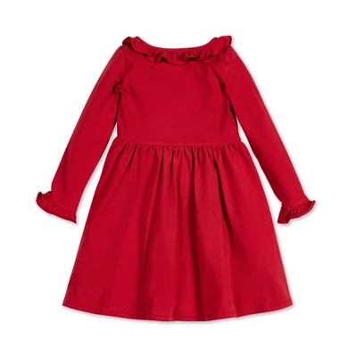 Hope & Henry Girls' Long Sleeve Ruffle Trim Knit Dress, Infant 1 Hope & Henry Girls' Long Sleeve Ruffle Trim Knit Dress, Infant