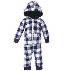 Hudson Baby Infant Boy Fleece Jumpsuits, Coveralls, And Playsuits 2pk, Polar Bear