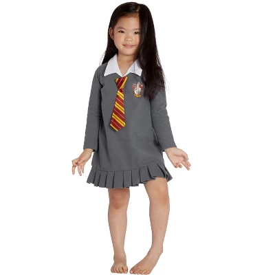 HARRY POTTER "Hermione Granger Gryffindor Halloween Toddler Costume Uniform Tie Pajama Gown 1 HARRY POTTER "Hermione Granger Gryffindor Halloween Toddler Costume Uniform Tie Pajama Gown