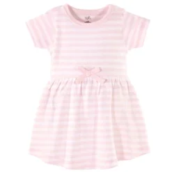 Touched By Nature Baby And Toddler Girl Organic Cotton Short-Sleeve Dresses 2pk, Tiny Flowers