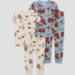 Carter's Just One You® Toddler Boys' Bears And Woodland Short Sleeve Pajama Set - Cream/Blue -ActiveMode Sales Store GUEST eac355b9 d9c2 4735 a2e8 4e1d80adab2f