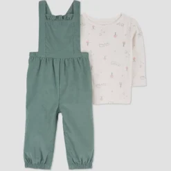 Carter's Just One You®️ Baby Girls' Floral Top & Overalls Set - Green -ActiveMode Sales Store GUEST ec08e276 01d5 4e1c b91d 32d4ffd44660