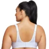 Glamorise Womens Custom Control Sports Wirefree Bra 1166 White