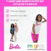 Barbie Girls T-Shirt And Shorts Outfit Set Little Kid To Big Kid