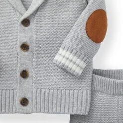 Hope & Henry Baby Organic Cotton Cardigan And Sweater Legging Set