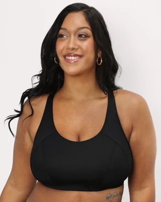 Curvy Couture Women's Medium Impact Wireless Sports Bra 5 Curvy Couture Women's Medium Impact Wireless Sports Bra - Image 5