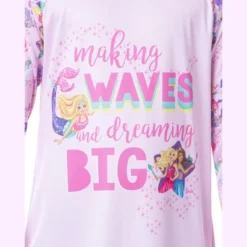 Mattel Girls' Barbie Making Waves Dreaming Sleep Pajama Dress Nightgown Pink