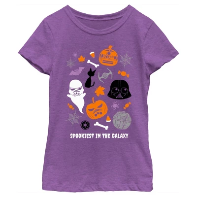 Girl's Star Wars Halloween Spookiest In Galaxy Collage T-Shirt 3 Girl's Star Wars Halloween Spookiest In Galaxy Collage T-Shirt - Image 3
