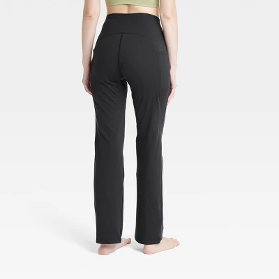 Women's Brushed Sculpt Curvy Pocket Straight Leg Pants 31.5" - All In Motion™ 1 Women's Brushed Sculpt Curvy Pocket Straight Leg Pants 31.5" - All In Motion™