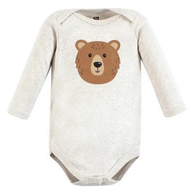 Hudson Baby Infant Boy Cotton Long-Sleeve Bodysuits, Brown Bear 7-Pack 4 Hudson Baby Infant Boy Cotton Long-Sleeve Bodysuits, Brown Bear 7-Pack - Image 4