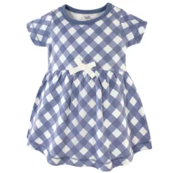 Touched By Nature Baby And Toddler Girl Organic Cotton Short-Sleeve Dresses 2pk, Yellow Garden