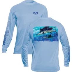Flying Fisherman Pasta Sailfish Performance Long Sleeve T-Shirt - Blue Mist -ActiveMode Sales Store GUEST fb6a2327 960e 4d06 8973 2e53b00877d2