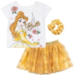 Disney Princess Disney Moana Princess Frozen Rapunzel Jasmine Belle Girls T-Shirt Tulle Skirt And Scrunchie 3 Piece Outfit Set Little Kid To Big Kid -ActiveMode Sales Store GUEST fcf3e25c 51d8 474b a8c6 932c4f6afb0d