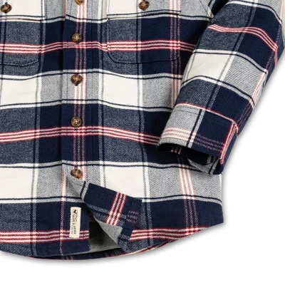 Hope & Henry Boys' Long Sleeve Hooded Flannel Shirt Jacket, Kids 2 Hope & Henry Boys' Long Sleeve Hooded Flannel Shirt Jacket, Kids - Image 2