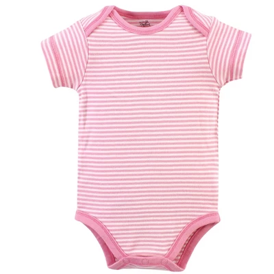 Touched By Nature Baby Girl Organic Cotton Bodysuits 5pk, Garden Floral 2 Touched By Nature Baby Girl Organic Cotton Bodysuits 5pk, Garden Floral - Image 2