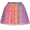 JoJo Siwa Rainbow Toddler Girls Tulle Mesh Mesh Skirt Skirt With Stars