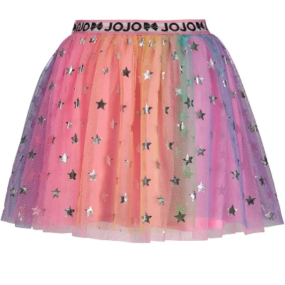 JoJo Siwa Rainbow Toddler Girls Tulle Mesh Mesh Skirt Skirt With Stars 1 JoJo Siwa Rainbow Toddler Girls Tulle Mesh Mesh Skirt Skirt With Stars