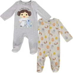 Star Wars Princess Leia R2-D2 Baby Girls 2 Pack Zip Up Sleep N' Play Coveralls Newborn To Infant -ActiveMode Sales Store GUEST ff4ea5d7 8835 43bb 8a08 0b95f02e8c4e