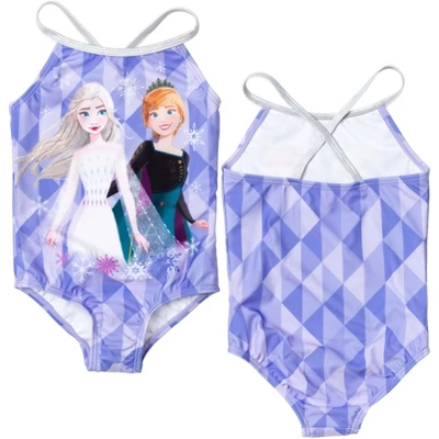 Disney Princess Anna Elsa Frozen Girls 2 Pack One Piece Bathing Suits Little Kid To Big Kid 4 Disney Princess Anna Elsa Frozen Girls 2 Pack One Piece Bathing Suits Little Kid To Big Kid - Image 4